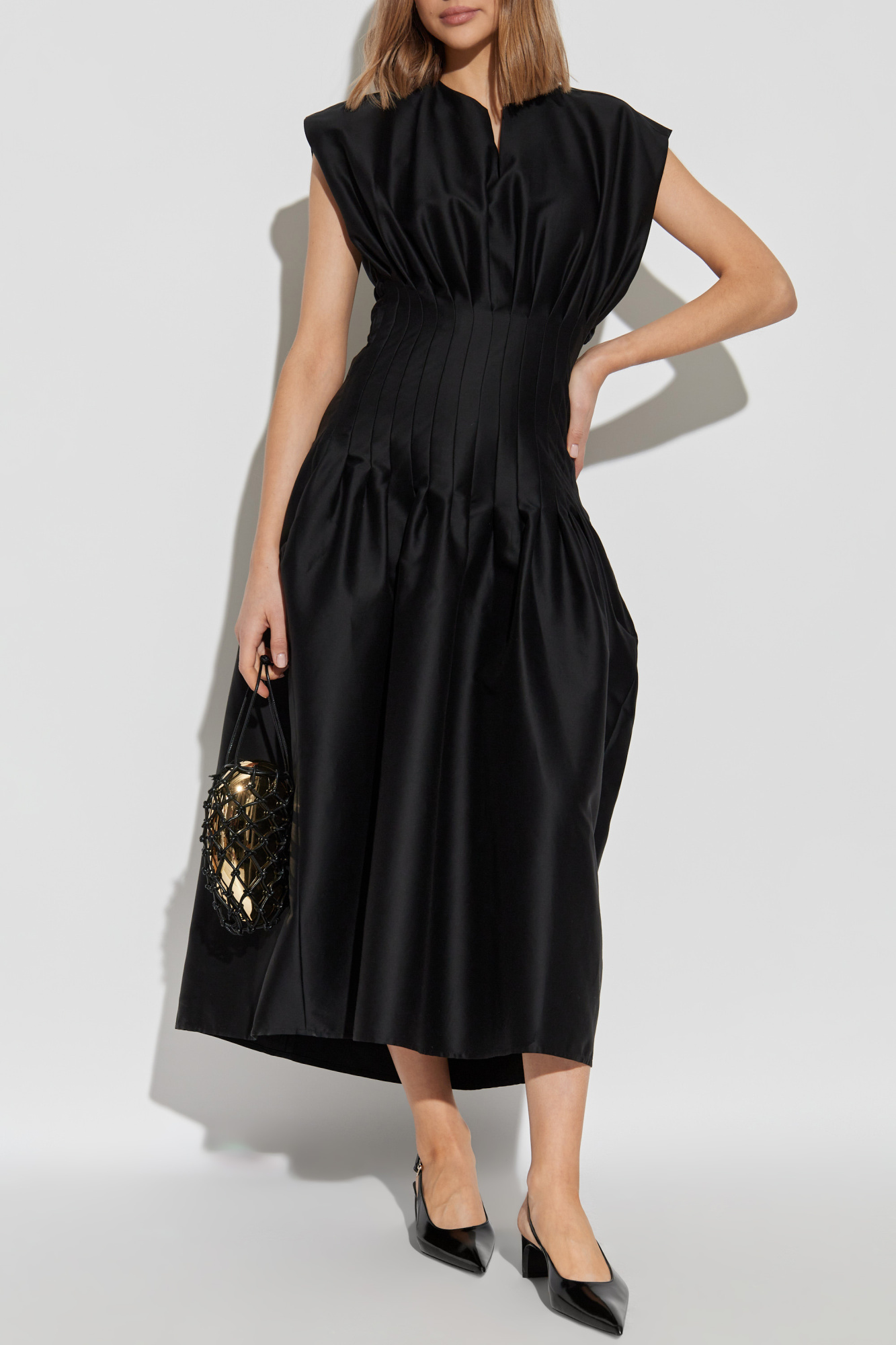 ワンピース FABIANA FILIPPI Pleated dress Fabiana Filippi - Pleated dress brown - The Corner